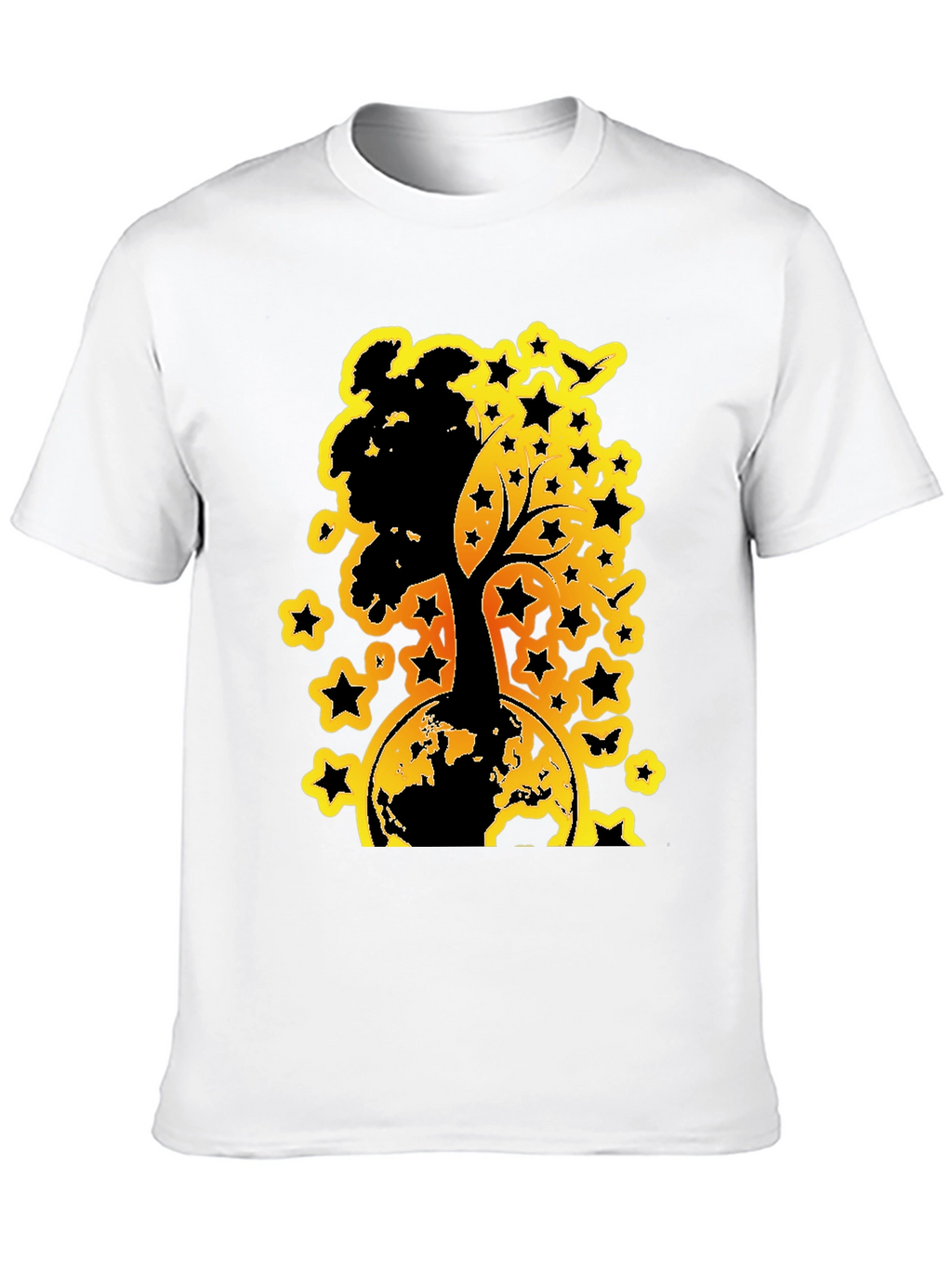 Earth Tree Star Graphic Tee - Black