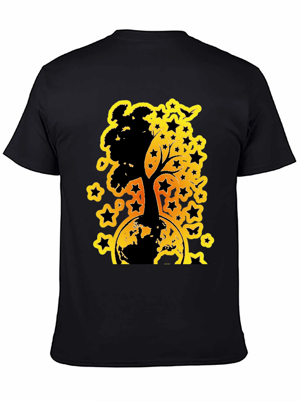 Earth Tree Star Graphic Tee - Black