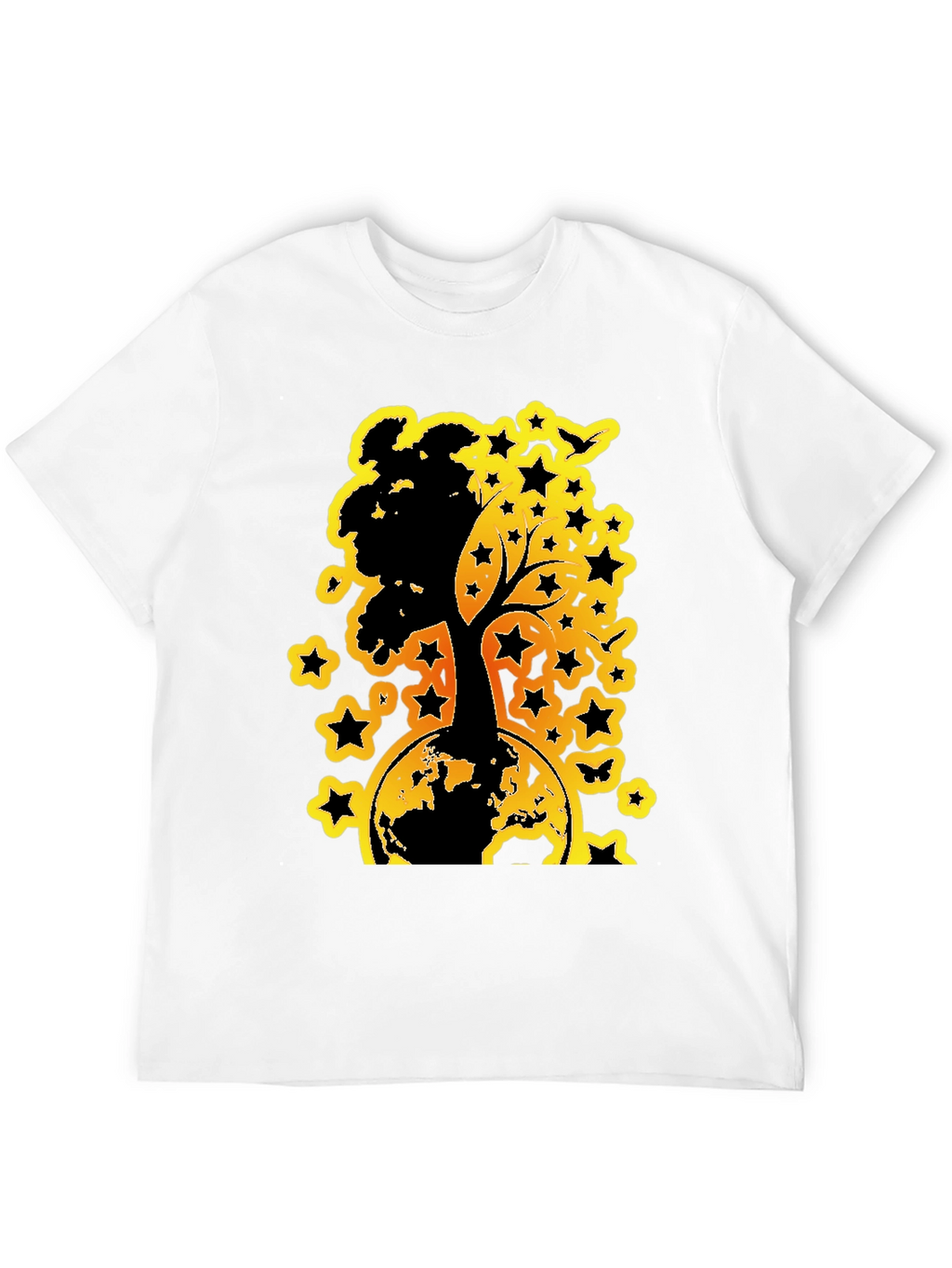 Earth Tree Star Graphic Tee - Black