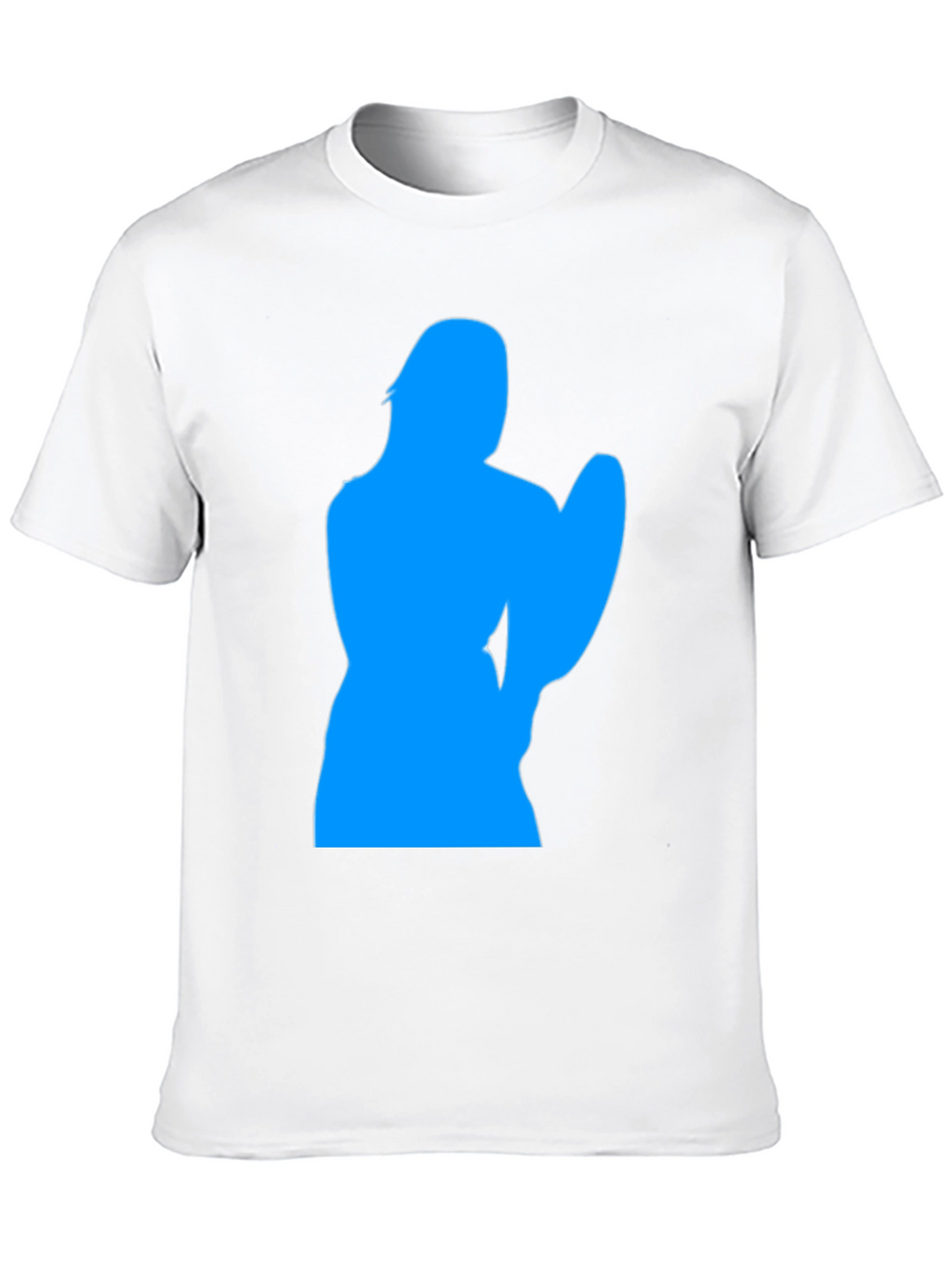 Cool Blue Silhouette Graphic Black T-Shirt