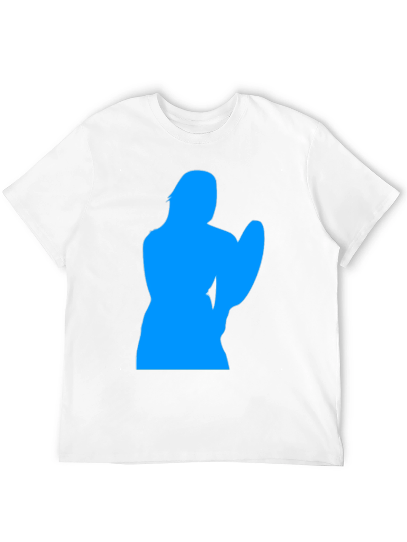 Cool Blue Silhouette Graphic Black T-Shirt