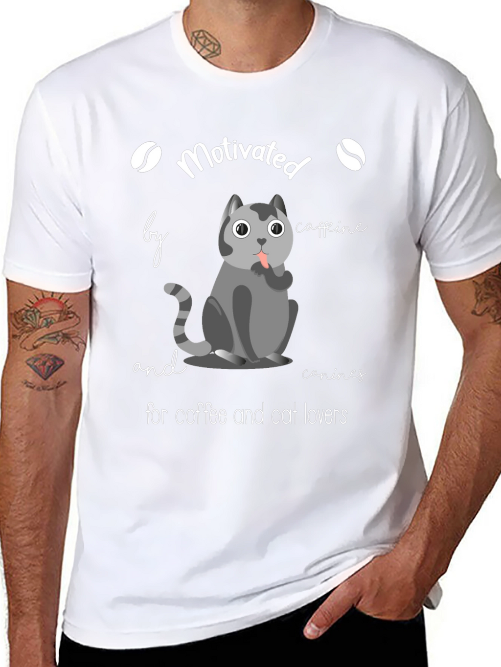 Motivated by Coffee & Cats T-Shirt
