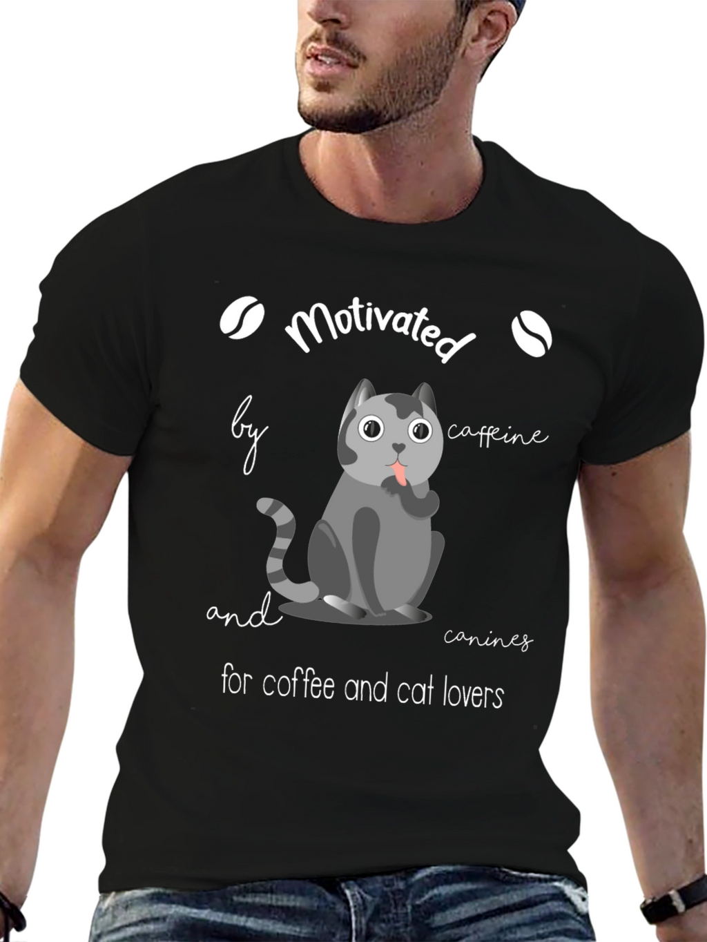 Motivated by Coffee & Cats T-Shirt