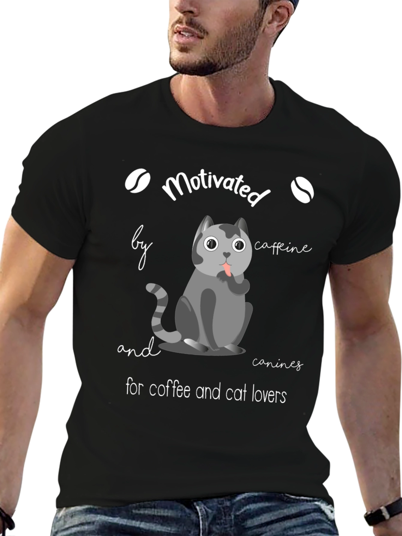 Motivated by Coffee & Cats T-Shirt
