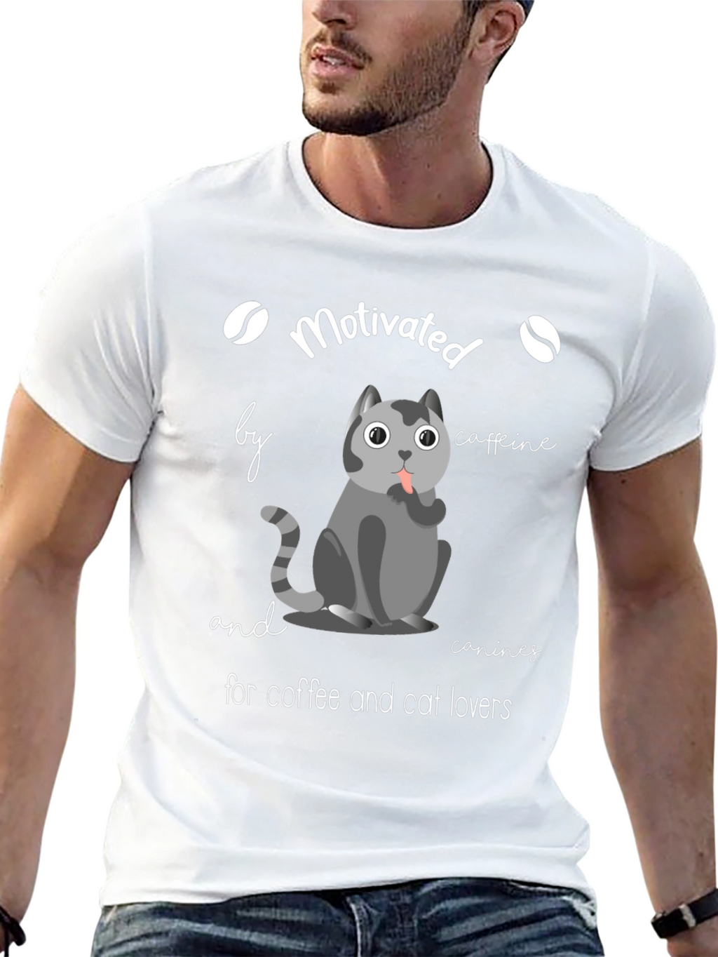 Motivated by Coffee & Cats T-Shirt