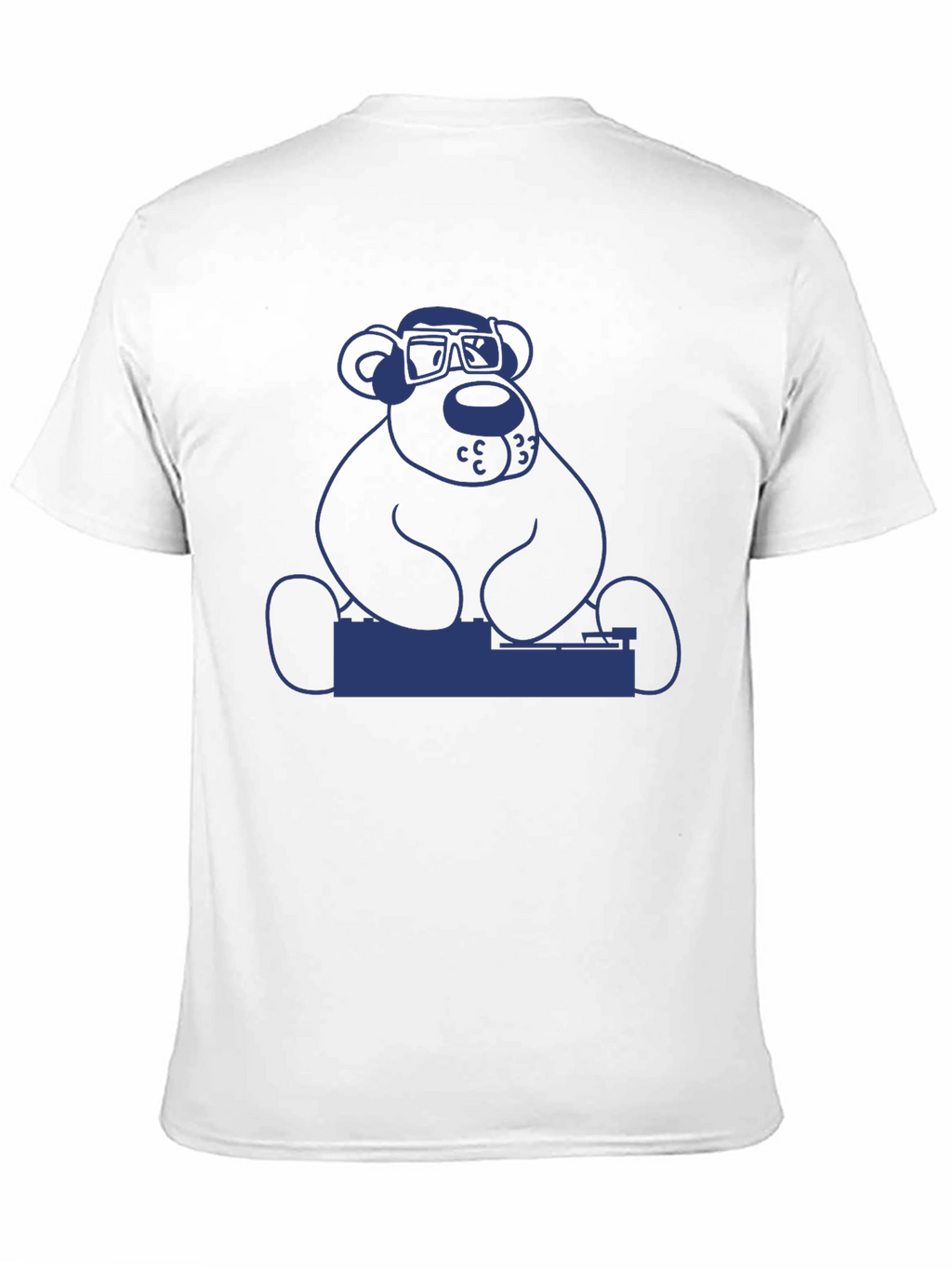 DJ Bear Graphic Tee - Black Cotton T-Shirt