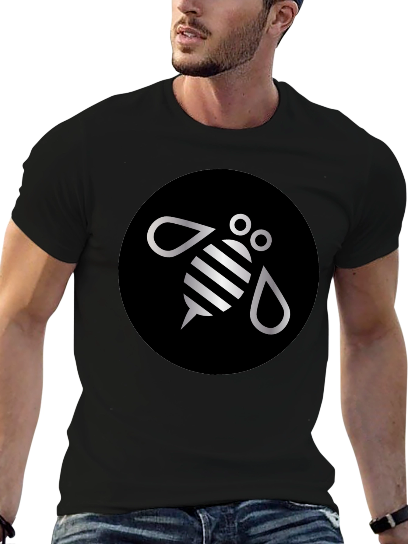 Black Bee Graphic Tee - Stylish Comfort