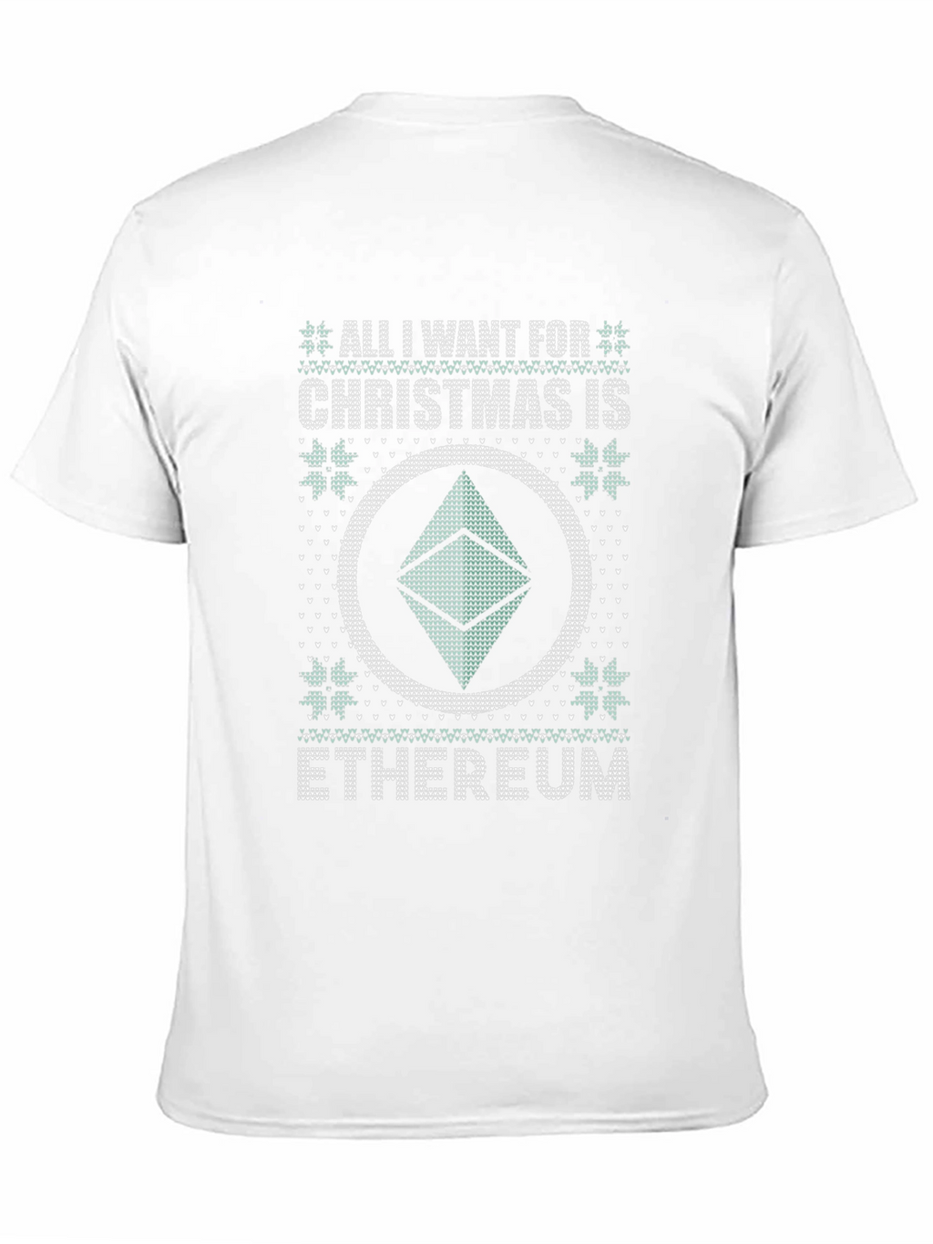 Ethereum Ugly Christmas Sweater Style T-Shirt