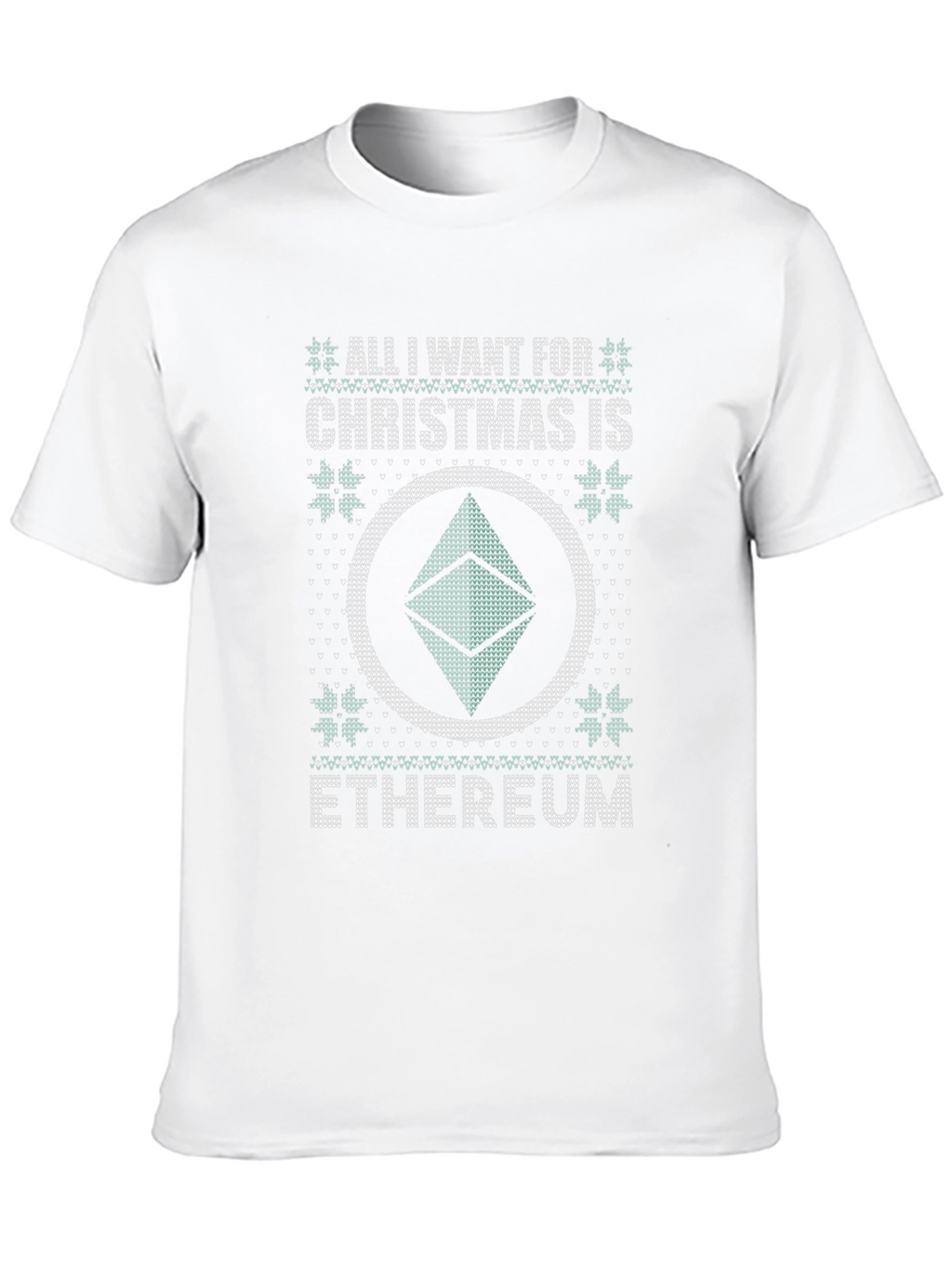 Ethereum Ugly Christmas Sweater Style T-Shirt
