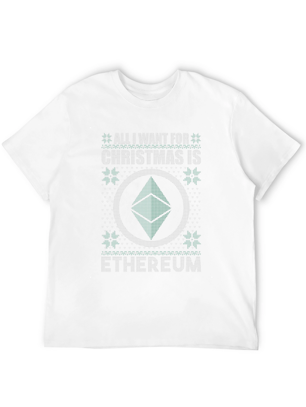 Ethereum Ugly Christmas Sweater Style T-Shirt