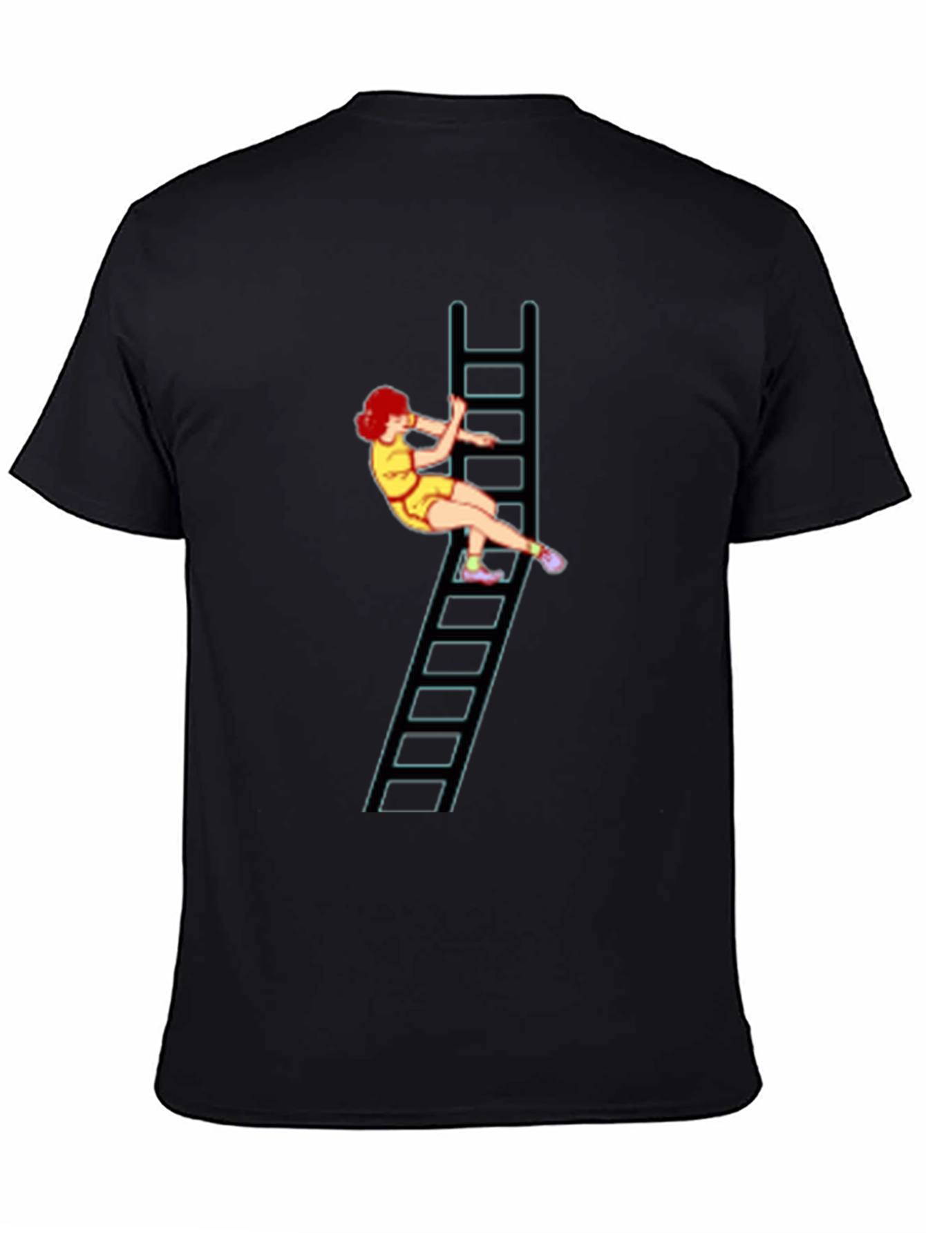 Ladder Girl Graphic Tee - Black