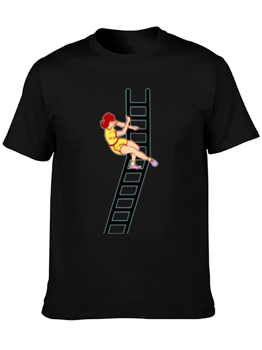Ladder Girl Graphic Tee - Black