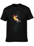 Ladder Girl Graphic Tee - Black