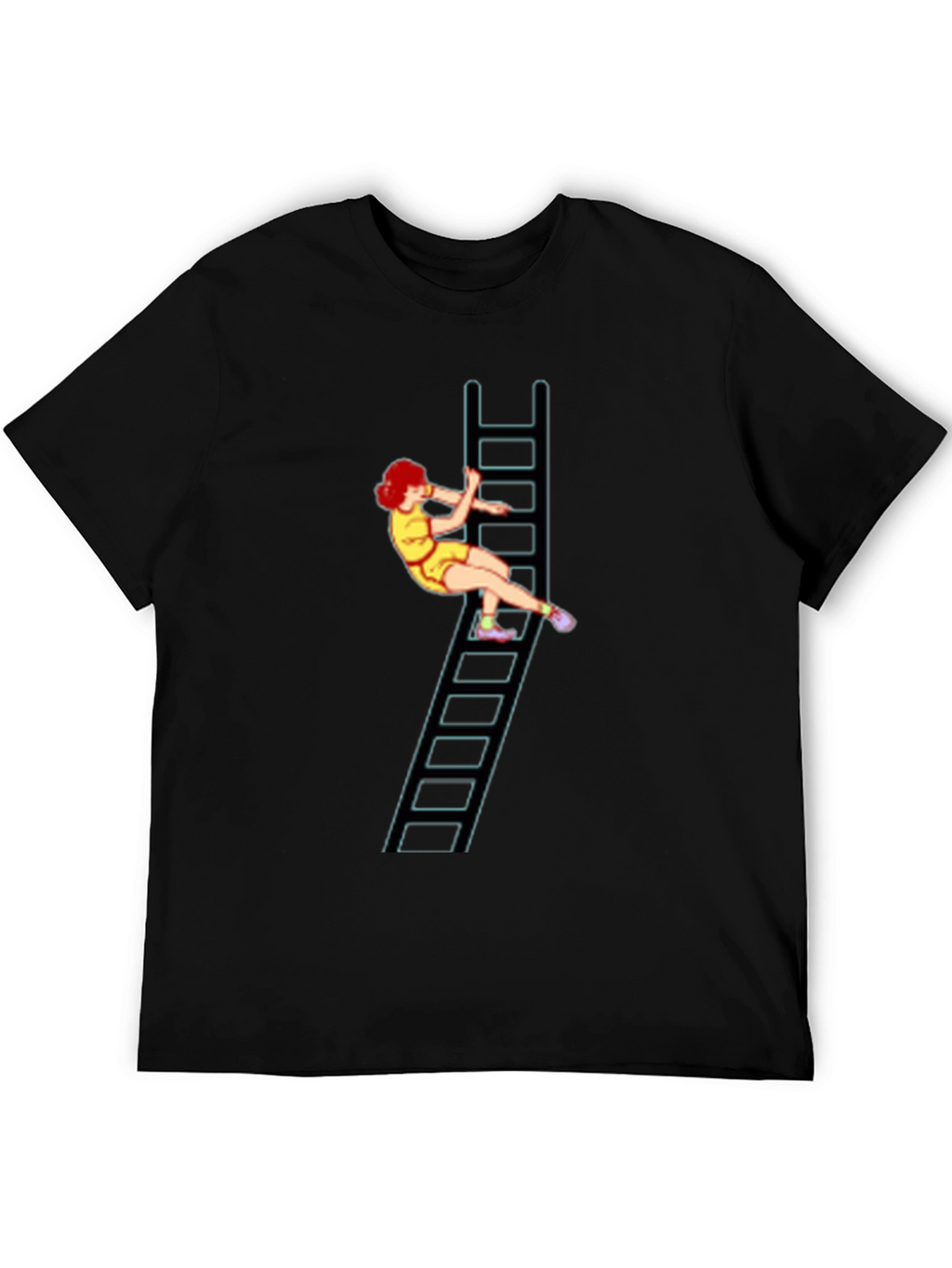 Ladder Girl Graphic Tee - Black