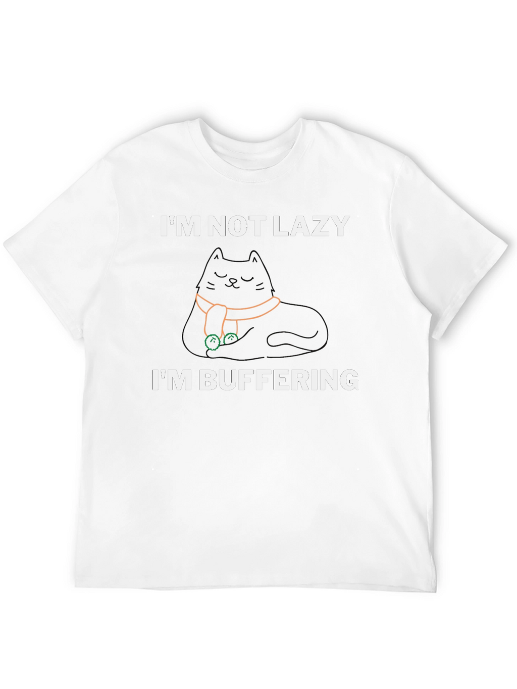 Im Not Lazy Im Buffering Black T-Shirt