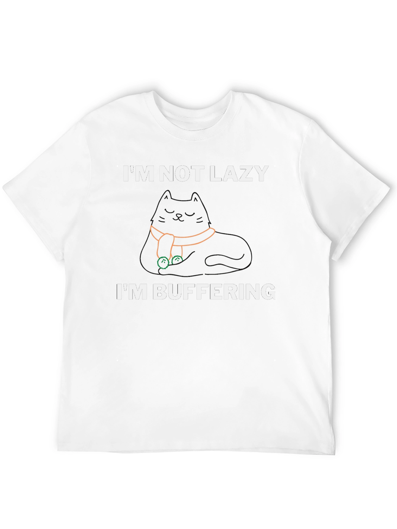 Im Not Lazy Im Buffering Black T-Shirt