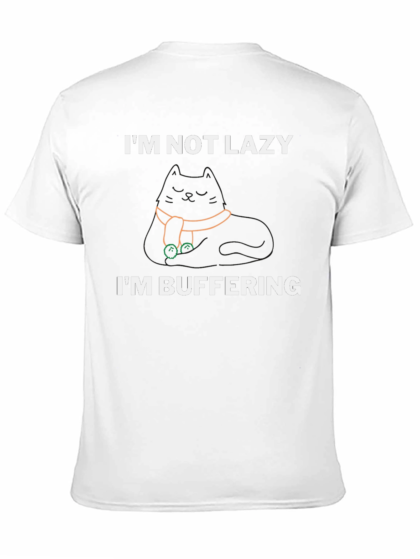 Im Not Lazy Im Buffering Black T-Shirt