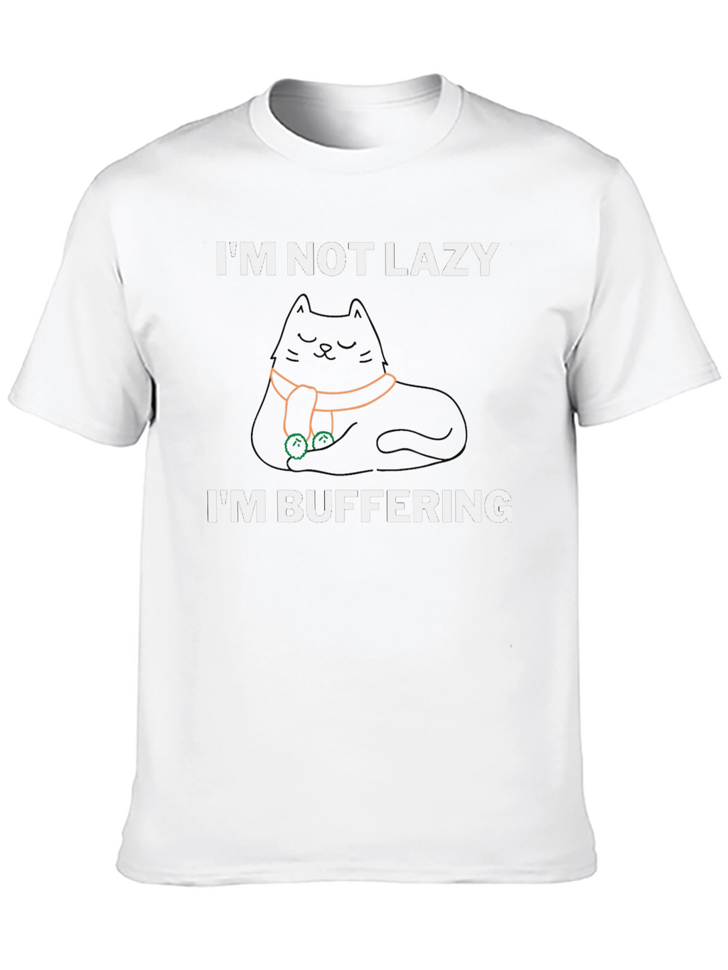 Im Not Lazy Im Buffering Black T-Shirt