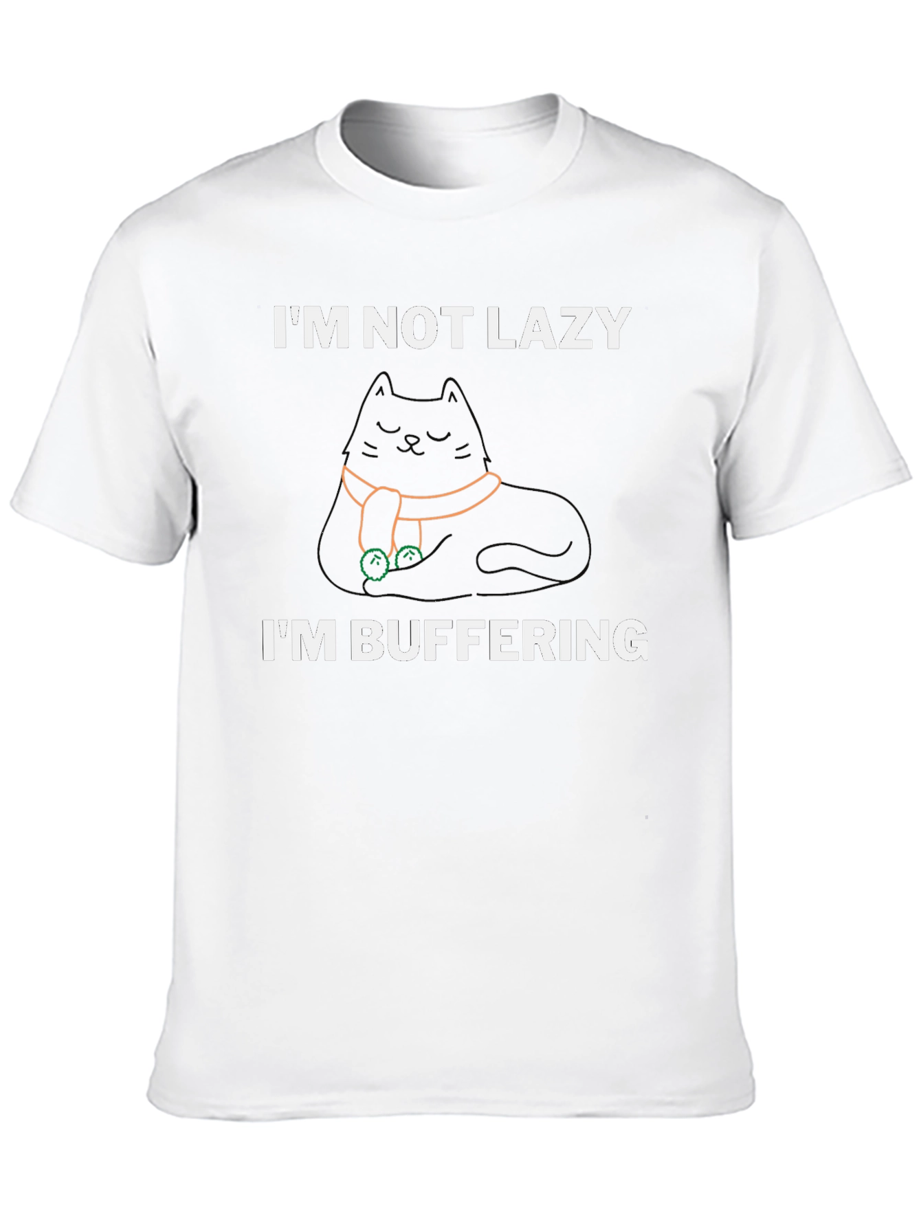 Im Not Lazy Im Buffering Black T-Shirt