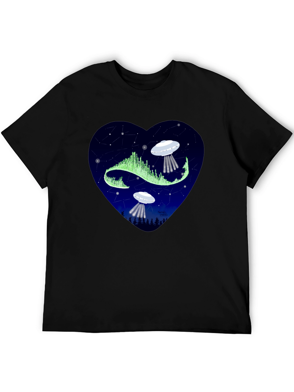 Cosmic Love: UFO Heart Graphic Tee