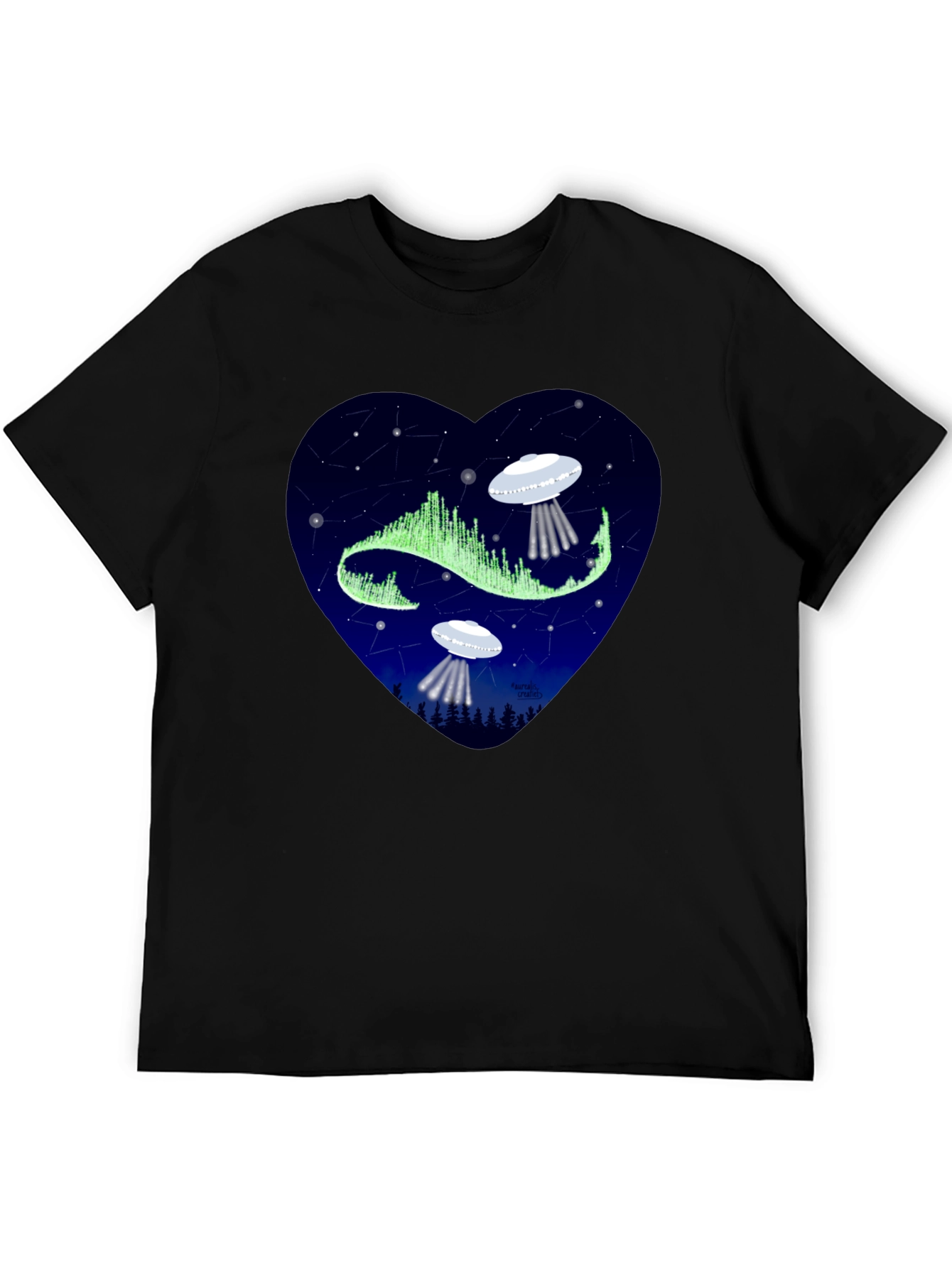 Cosmic Love: UFO Heart Graphic Tee