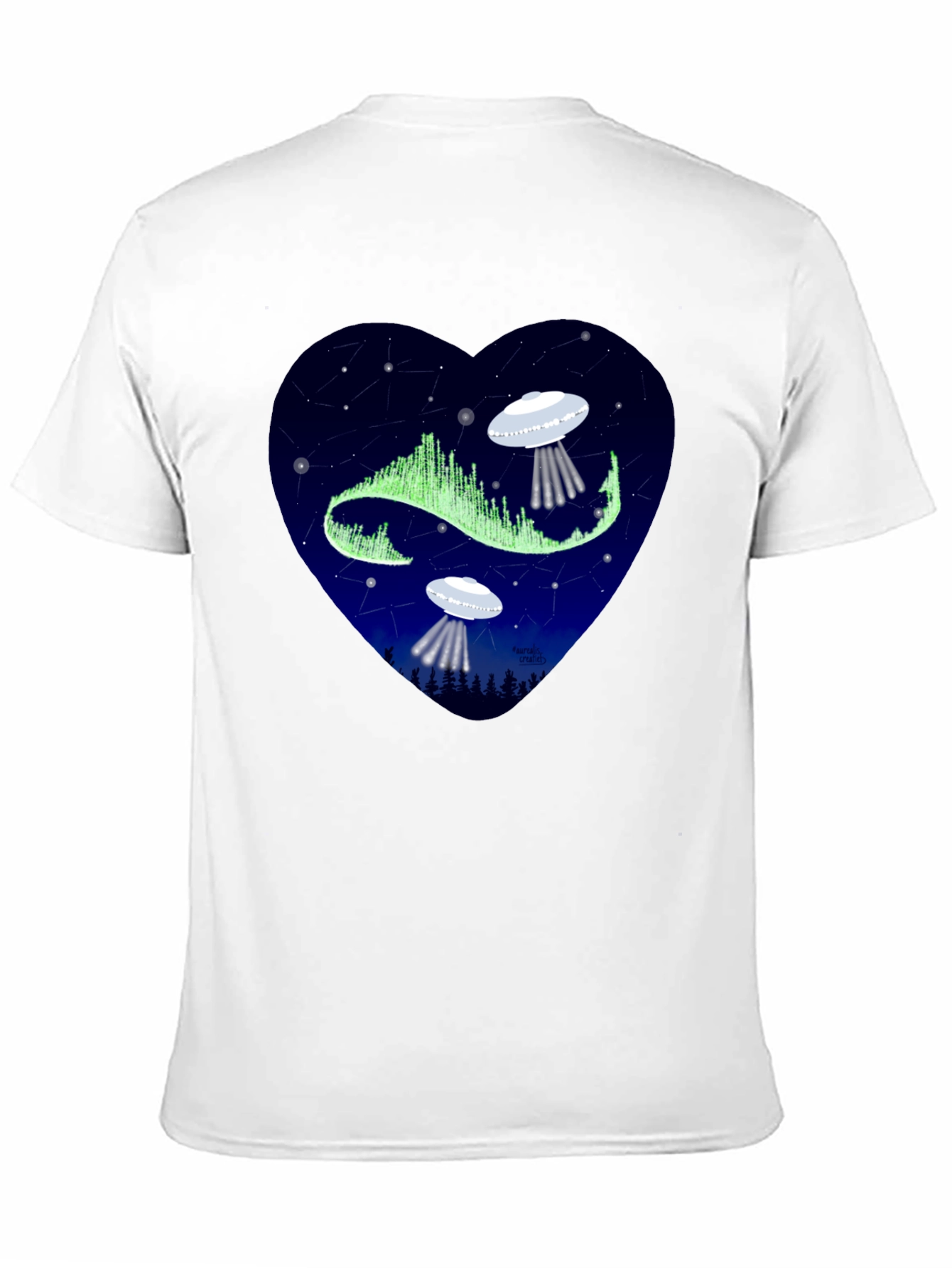 Cosmic Love: UFO Heart Graphic Tee