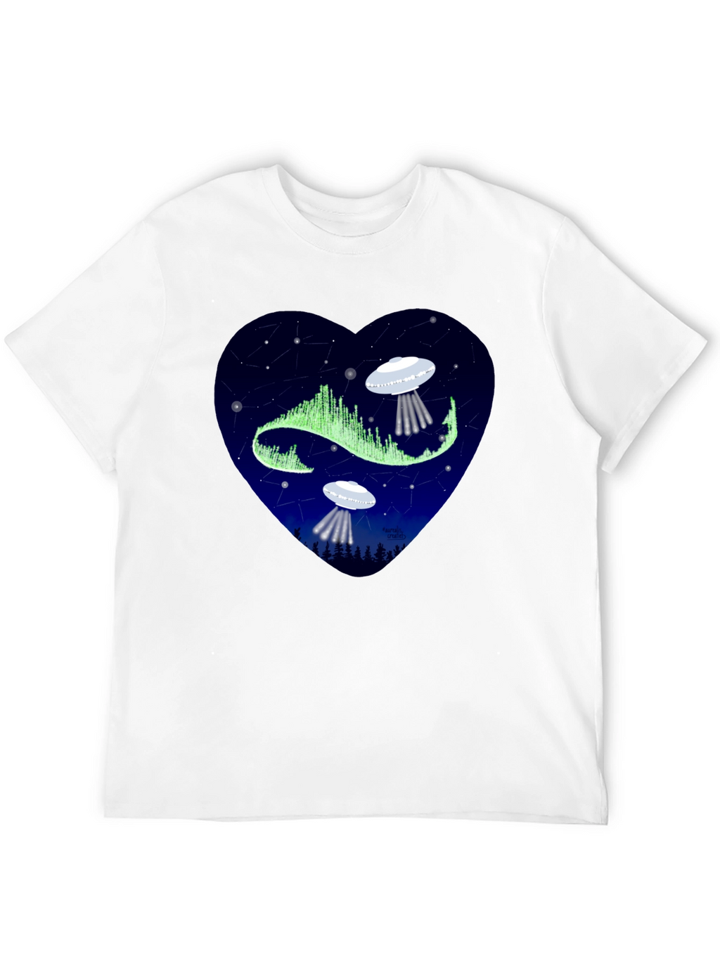 Cosmic Love: UFO Heart Graphic Tee