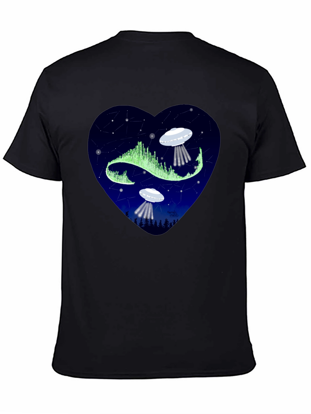 Cosmic Love: UFO Heart Graphic Tee