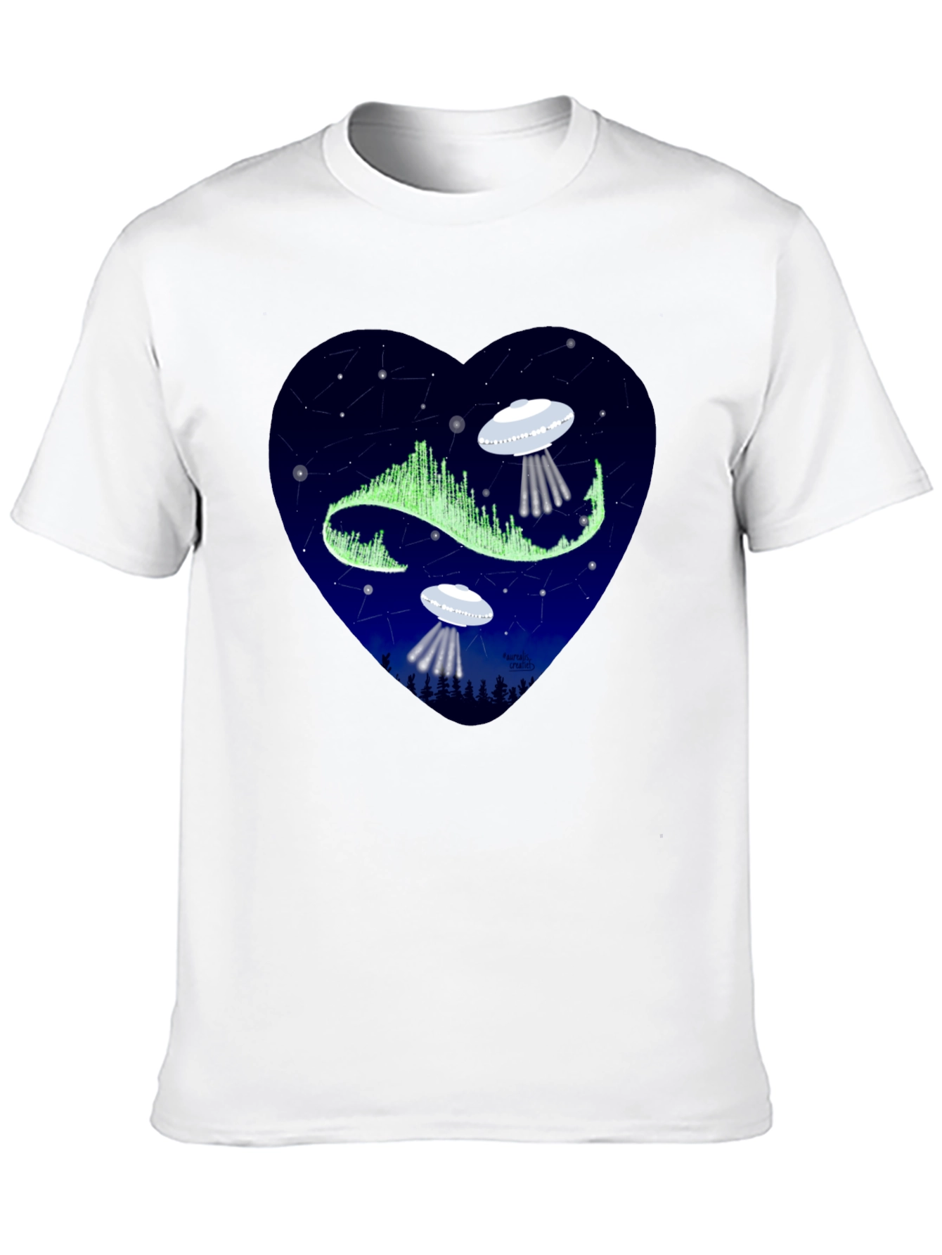 Cosmic Love: UFO Heart Graphic Tee