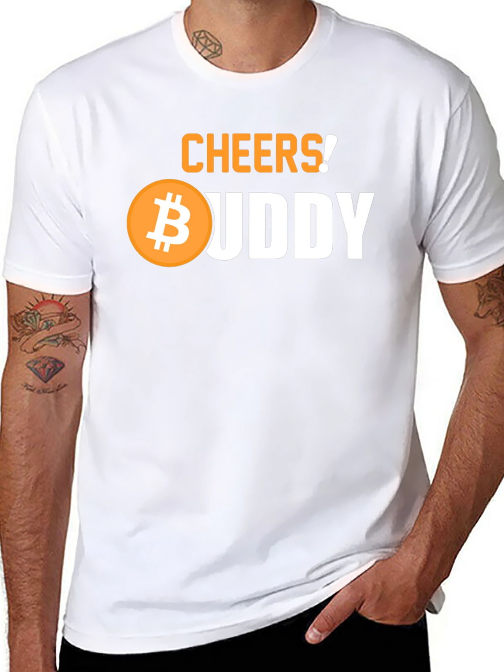 Cheers Bitcoin Buddy Black Graphic Tee