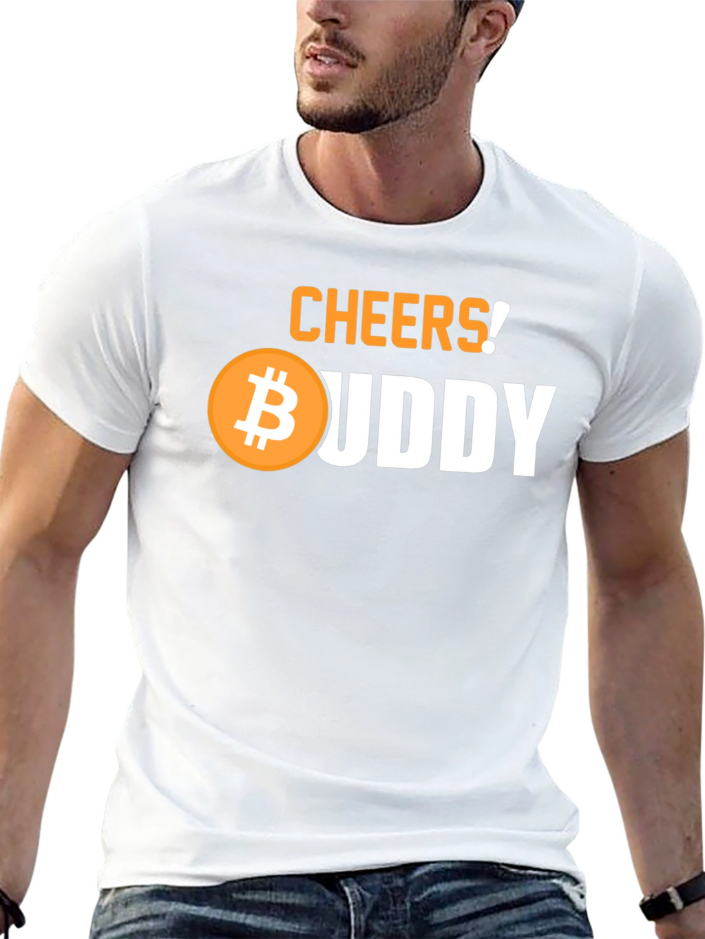 Cheers Bitcoin Buddy Black Graphic Tee