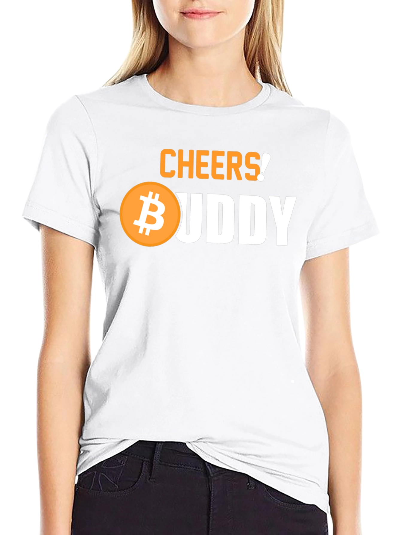 Cheers Bitcoin Buddy Black Graphic Tee