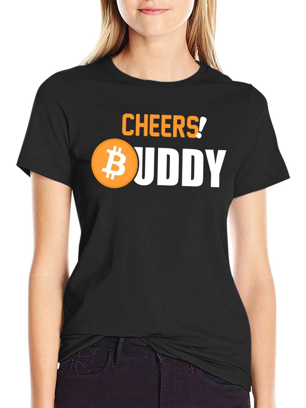 Cheers Bitcoin Buddy Black Graphic Tee