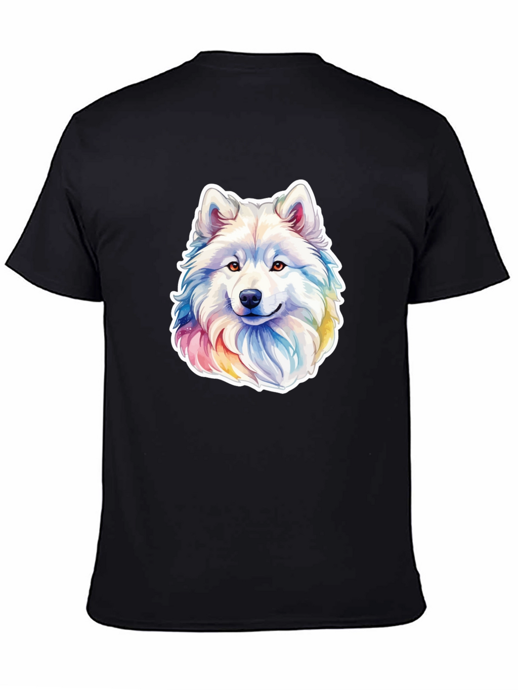 Rainbow Husky Graphic Tee - Mens Black T-Shirt