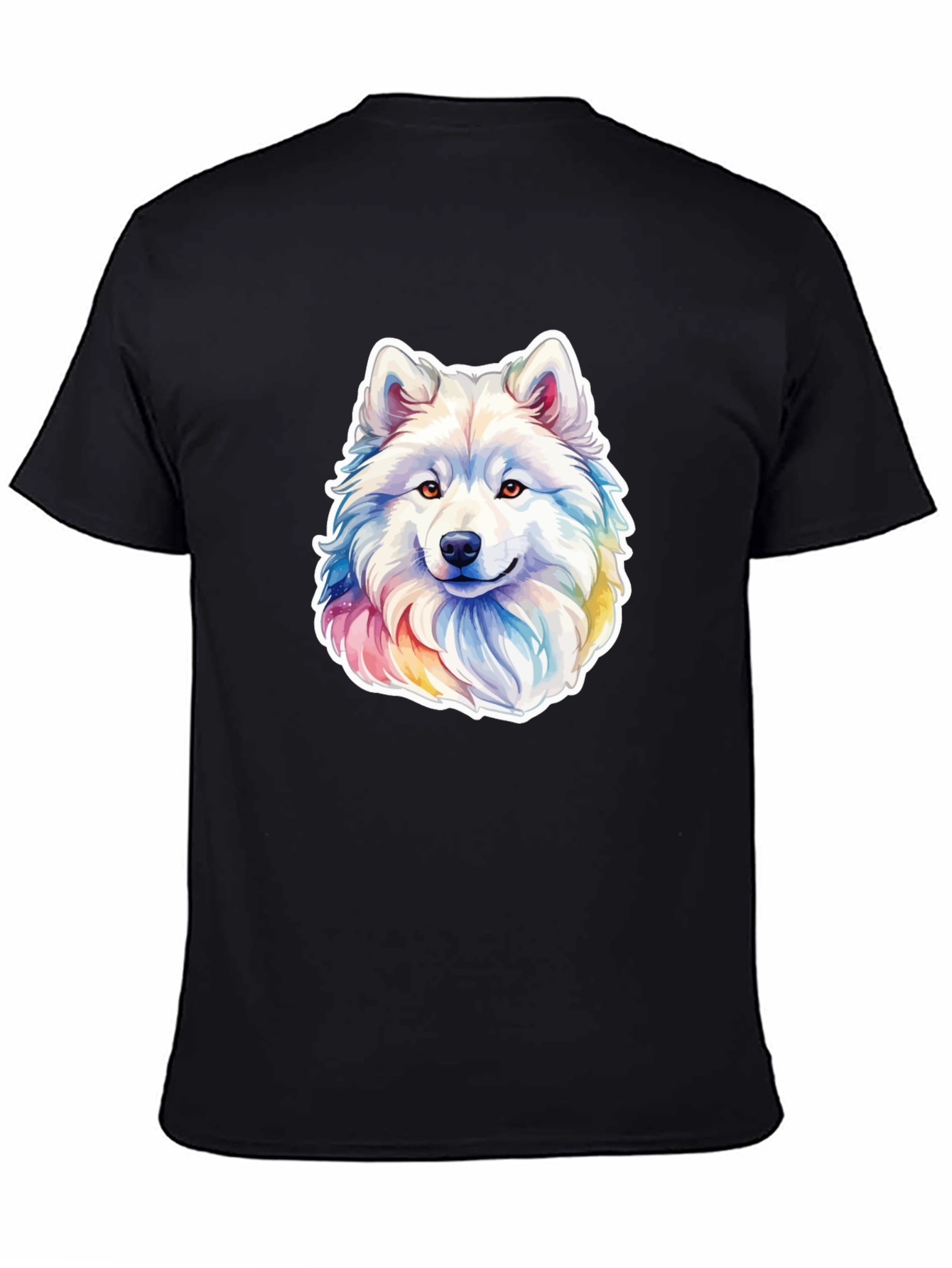 Rainbow Husky Graphic Tee - Mens Black T-Shirt