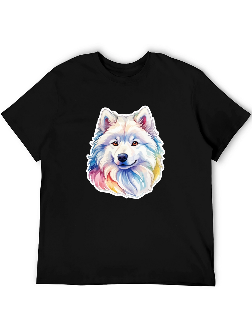 Rainbow Husky Graphic Tee - Mens Black T-Shirt
