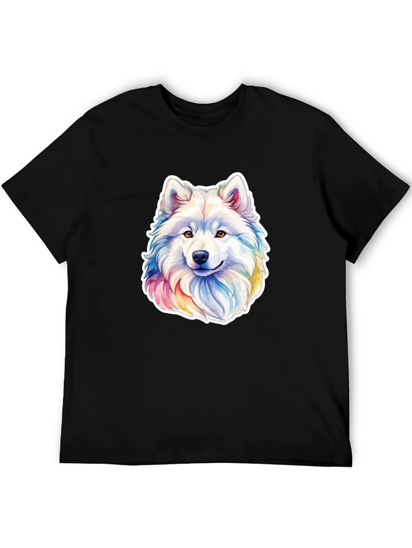 Rainbow Husky Graphic Tee - Mens Black T-Shirt