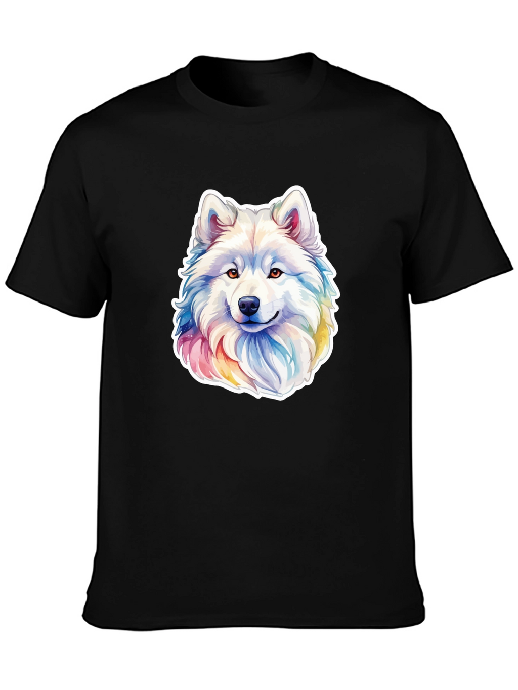 Rainbow Husky Graphic Tee - Mens Black T-Shirt