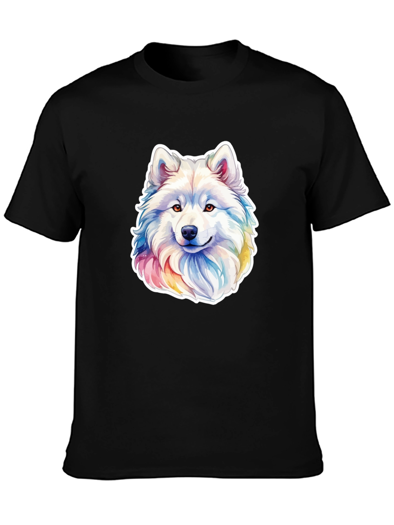 Rainbow Husky Graphic Tee - Mens Black T-Shirt