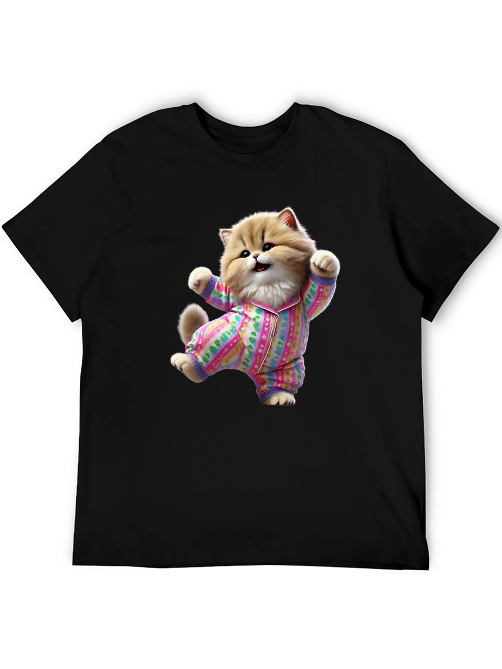Cute Cat Pajamas T-Shirt - Fun Novelty Tee