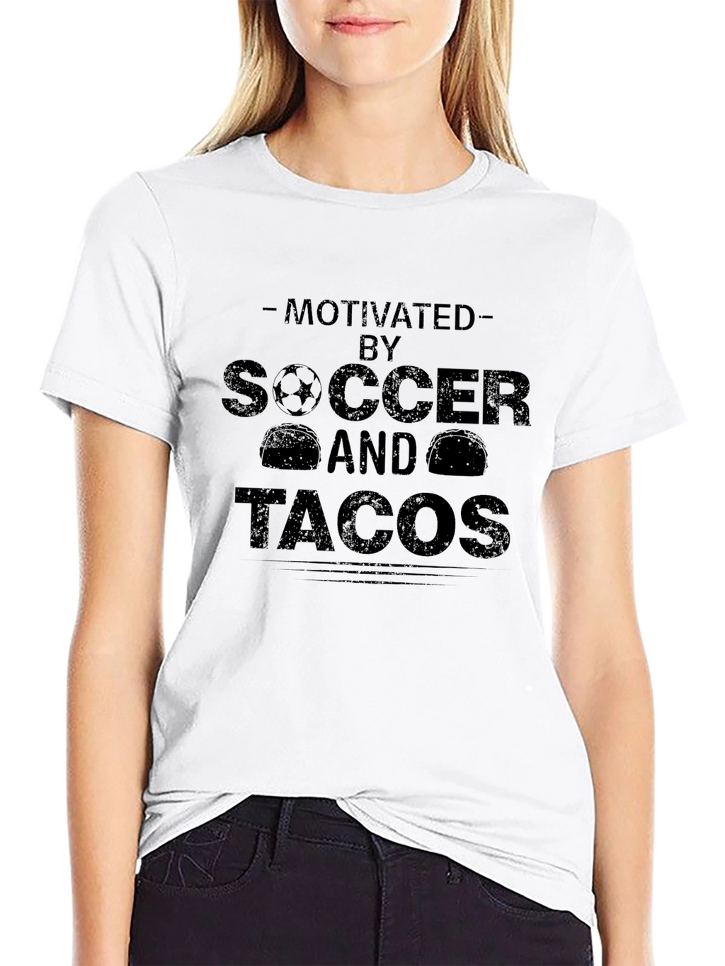 Motivated By Soccer & Tacos Graphic T-Shirt