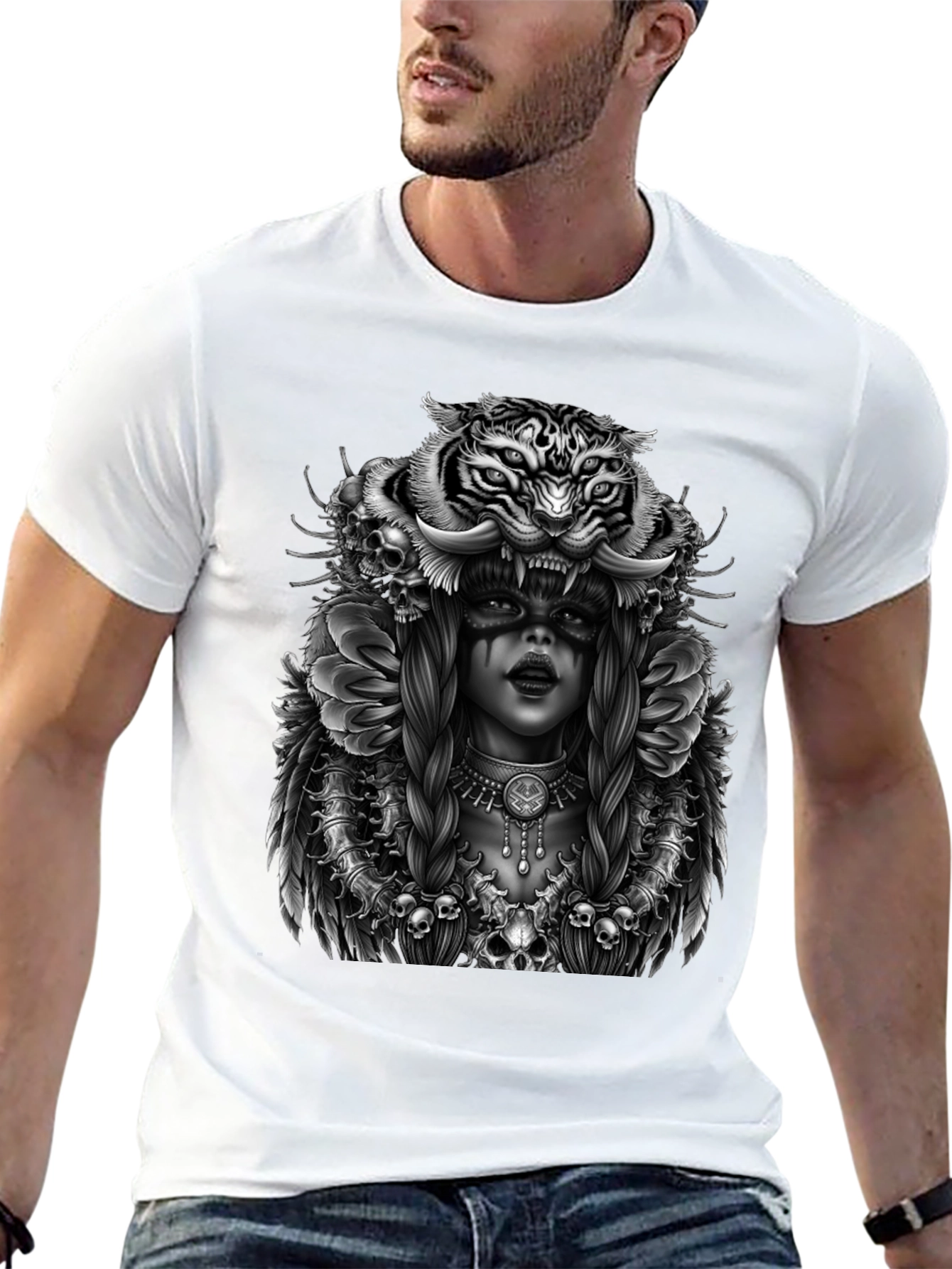 Tiger Queen Graphic T-Shirt - Unisex Black Tee