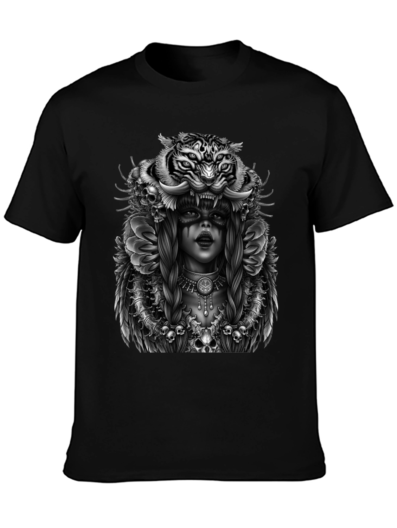 Tiger Queen Graphic T-Shirt - Unisex Black Tee