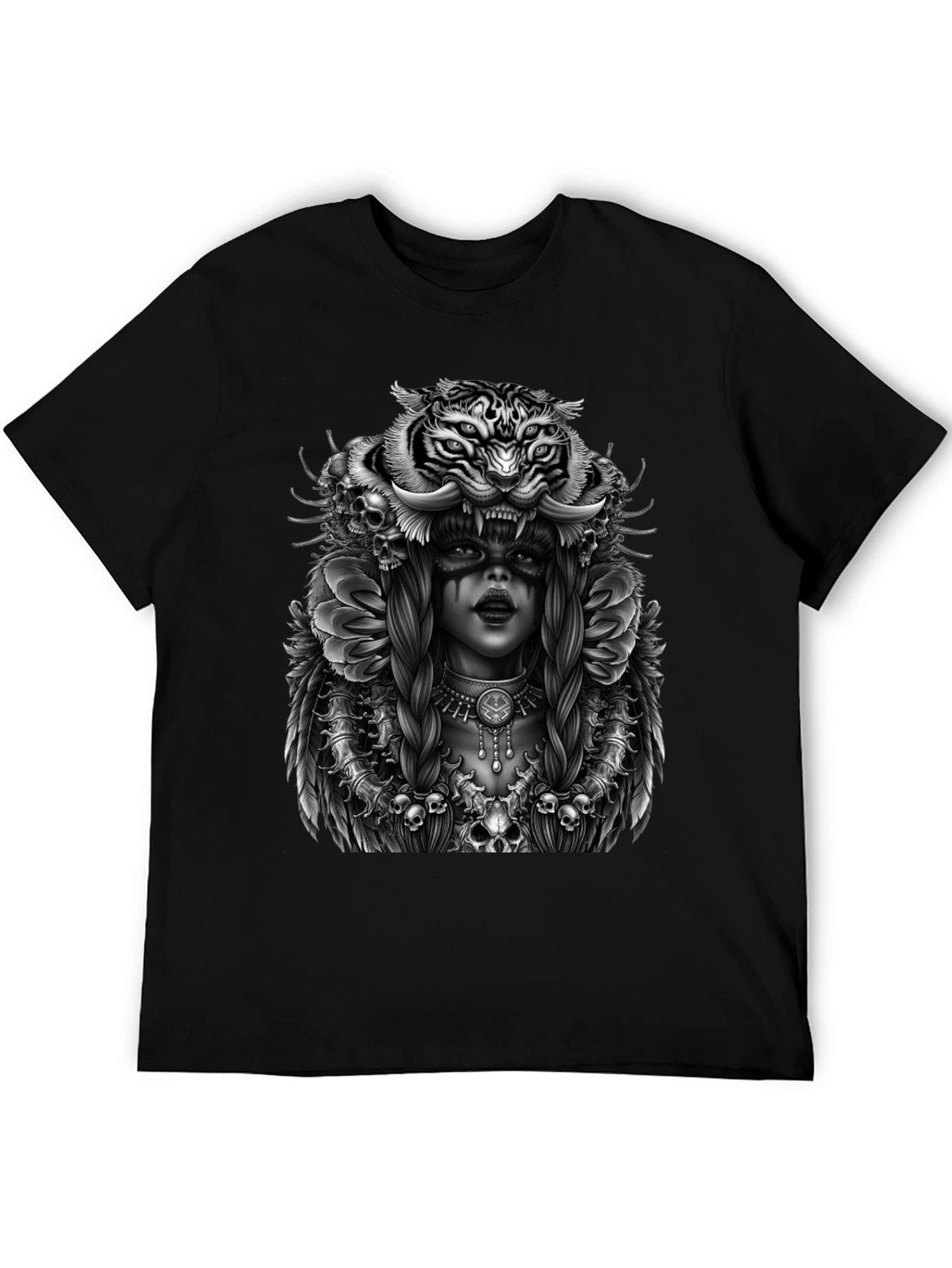 Tiger Queen Graphic T-Shirt - Unisex Black Tee