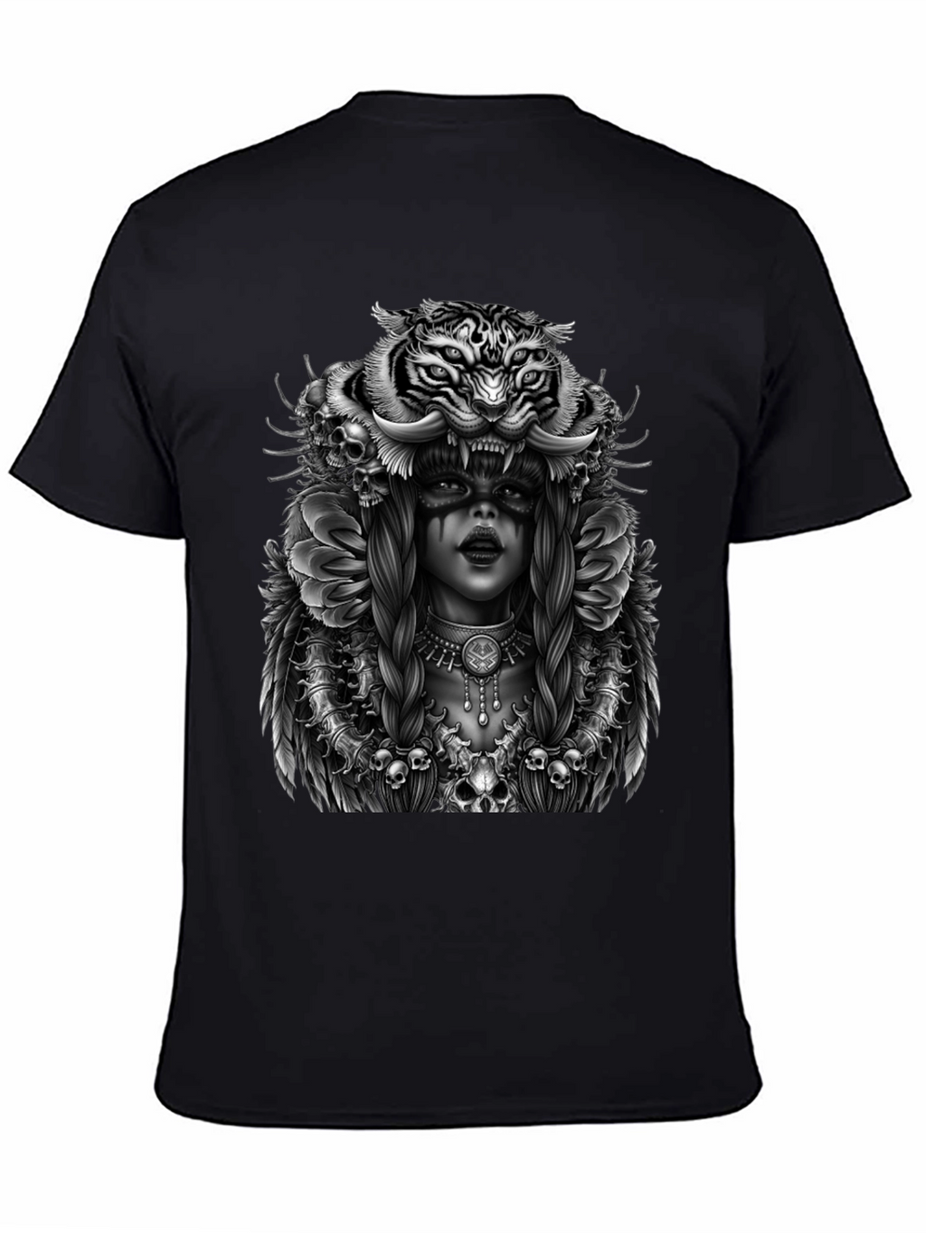 Tiger Queen Graphic T-Shirt - Unisex Black Tee