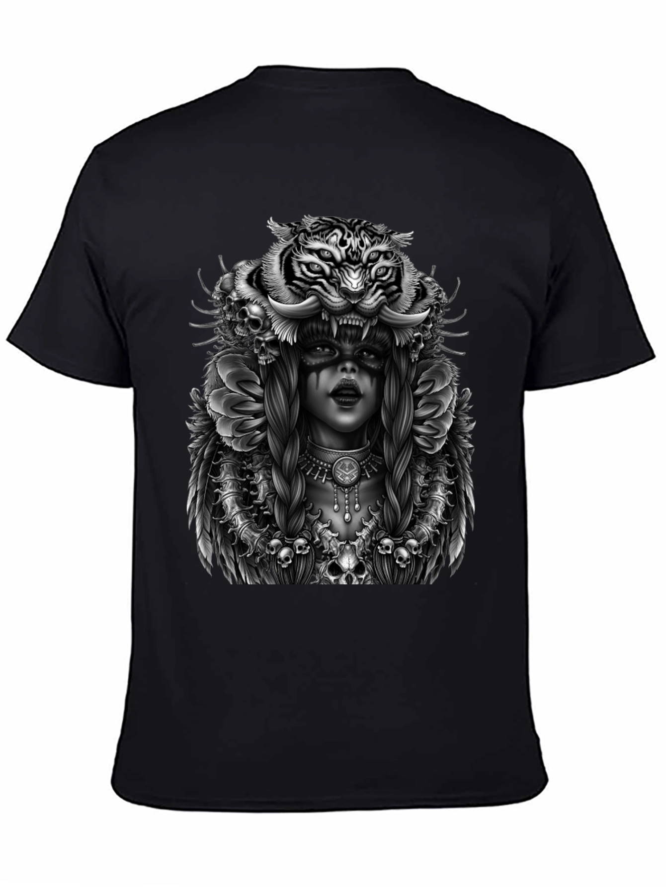 Tiger Queen Graphic T-Shirt - Unisex Black Tee