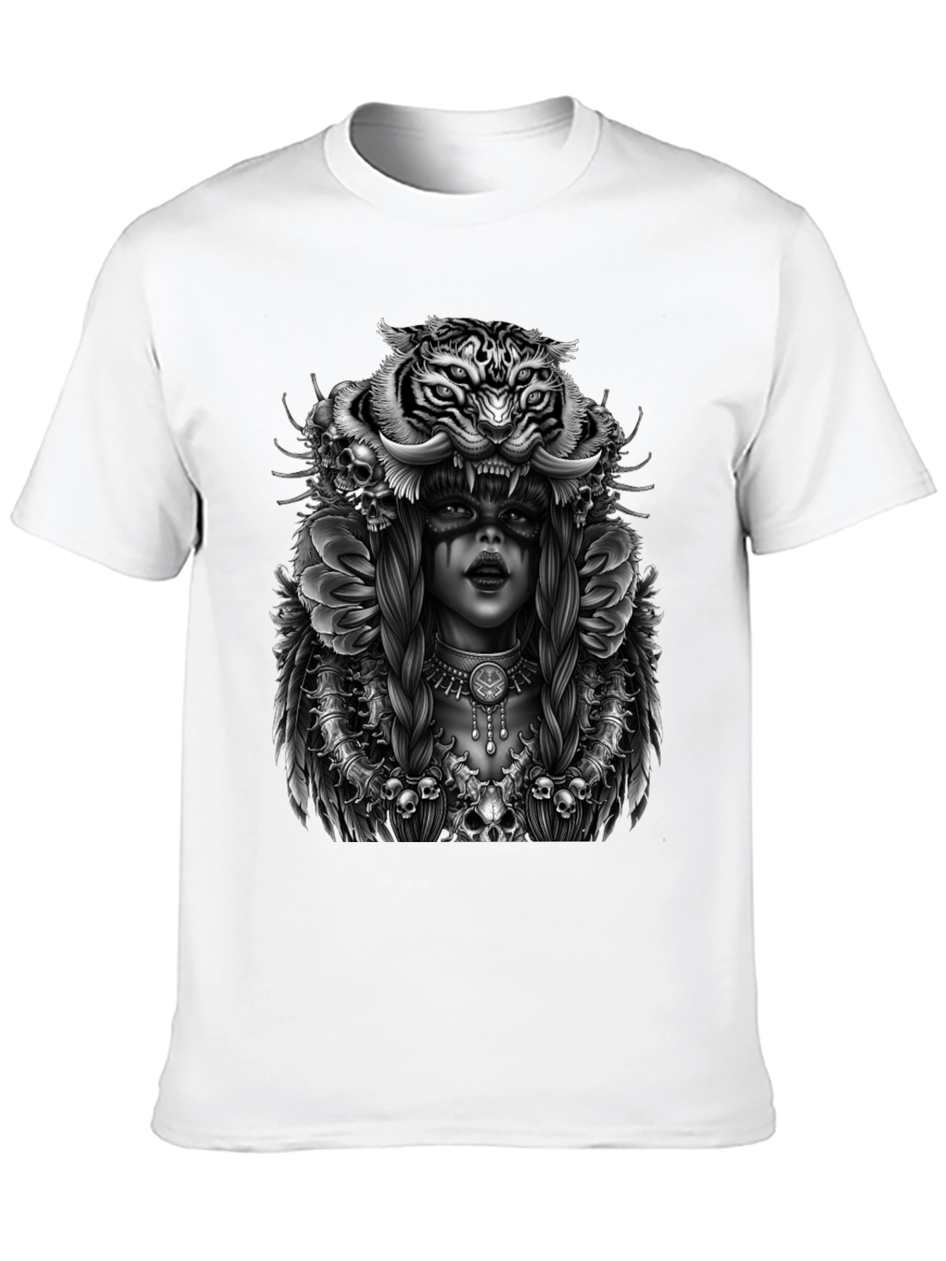Tiger Queen Graphic T-Shirt - Unisex Black Tee