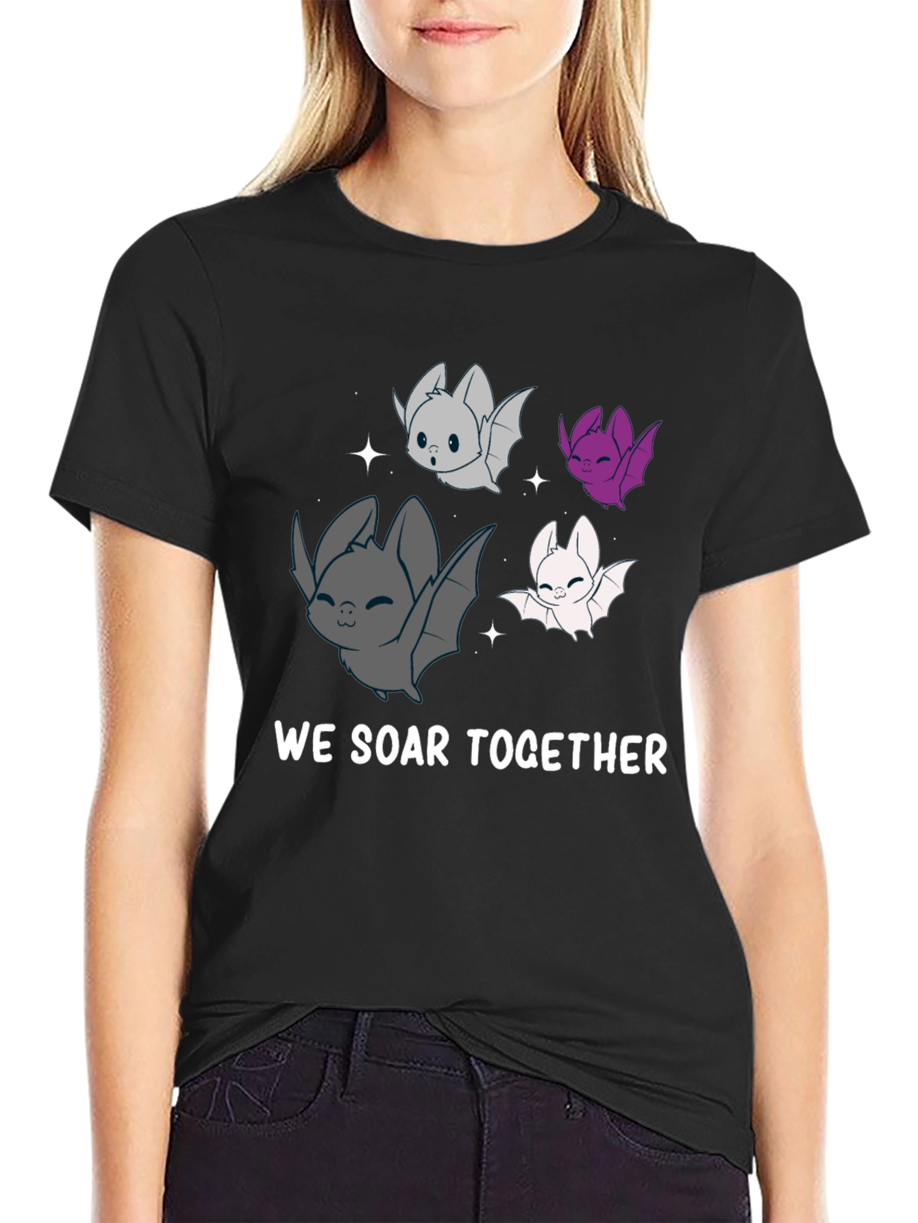 Cute Bat T-Shirt - We Soar Together