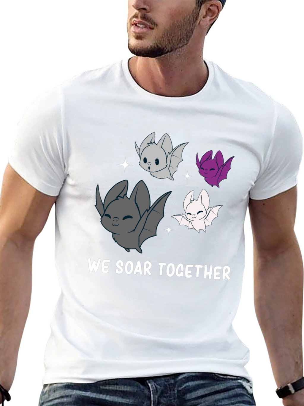 Cute Bat T-Shirt - We Soar Together