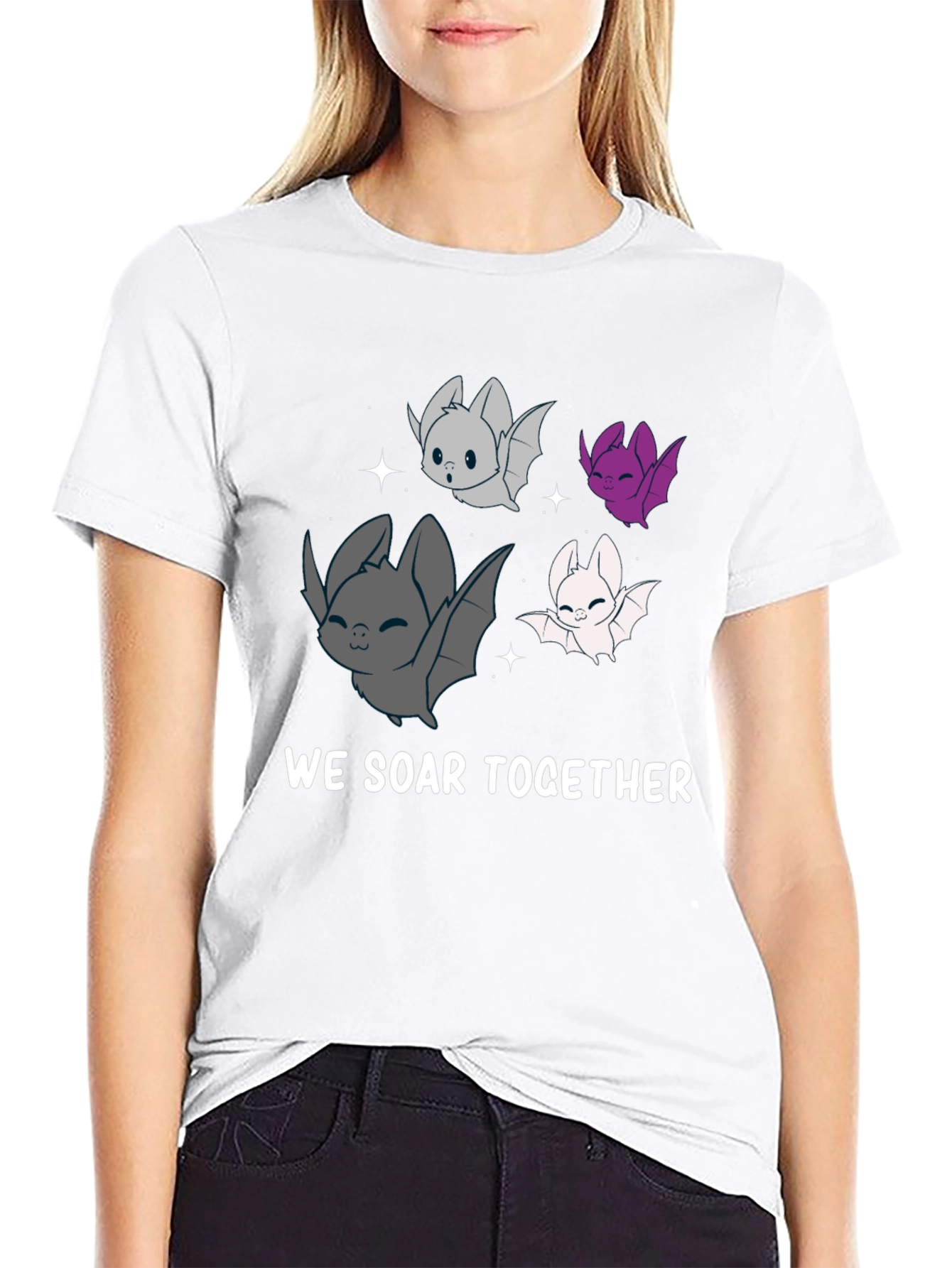 Cute Bat T-Shirt - We Soar Together